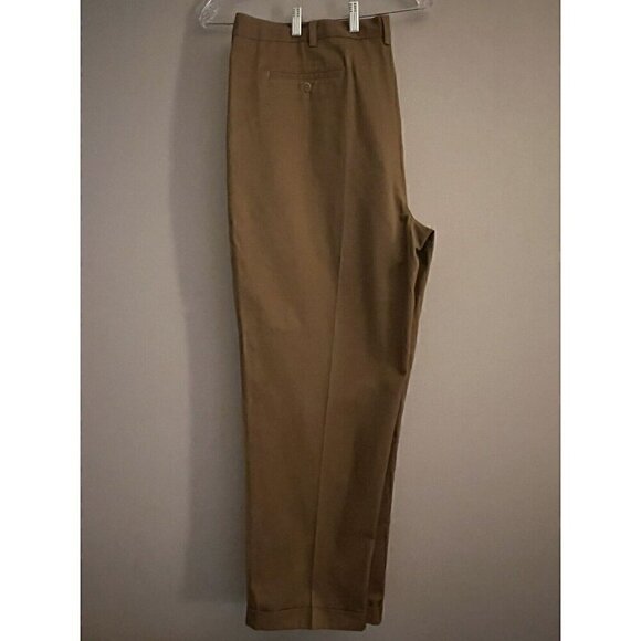 Cabelas Pants Men's Khaki Flat Front Straight Leg Chino Dress Pants Slacks 44x32 - Picture 7 of 8